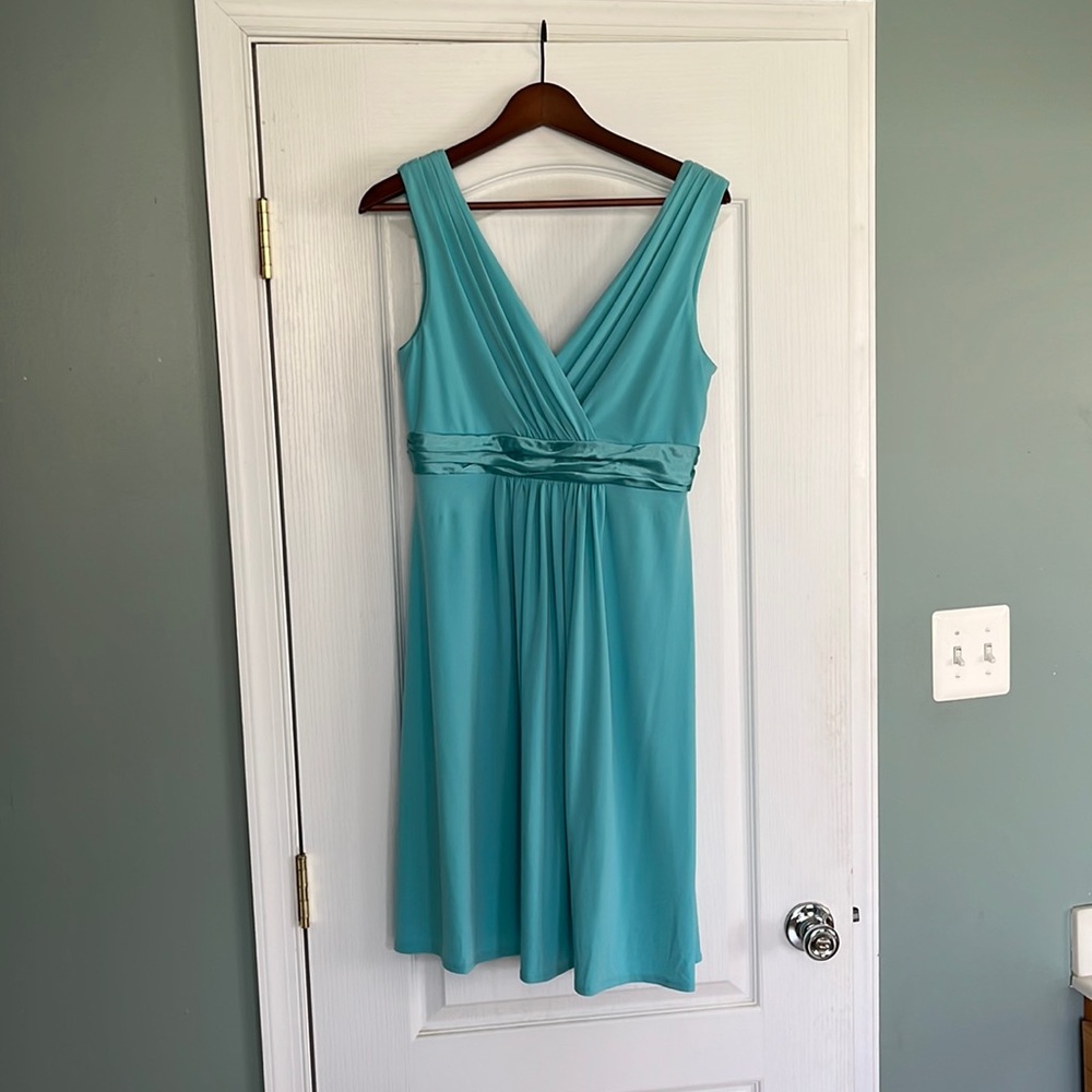 Aquamarine wedding guest dress/short prom dress/homecoming dress never worn